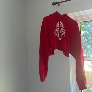 Red Cropped Toronto FC hoodie